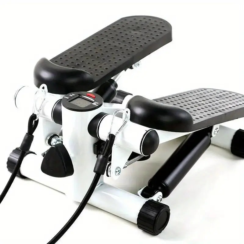 Compact Hydraulic Fitness Stair Stepper with Resistance Bands